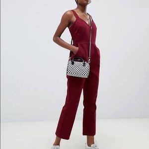 SOLD* ASOS Petite Denim Jumpsuit in Berry